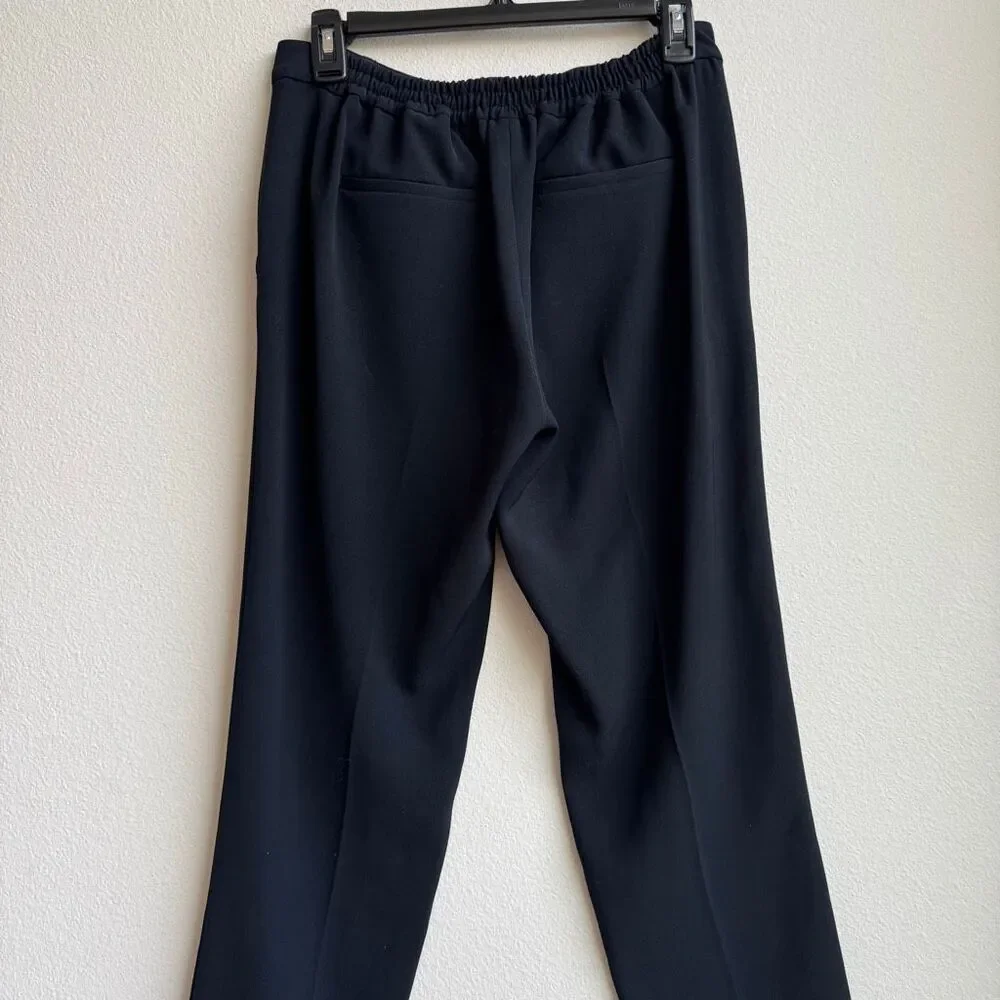 Vince Crepe Pull On Elegant Career Office Trouser Size 6 Small Black Minimalist